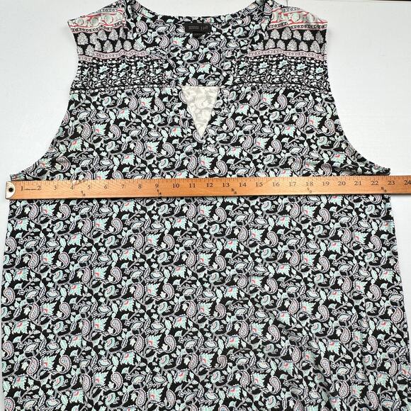 J Jill Wearever Collection Dress Women Extra Large Tall Black Floral Resort Boho - Picture 8 of 11